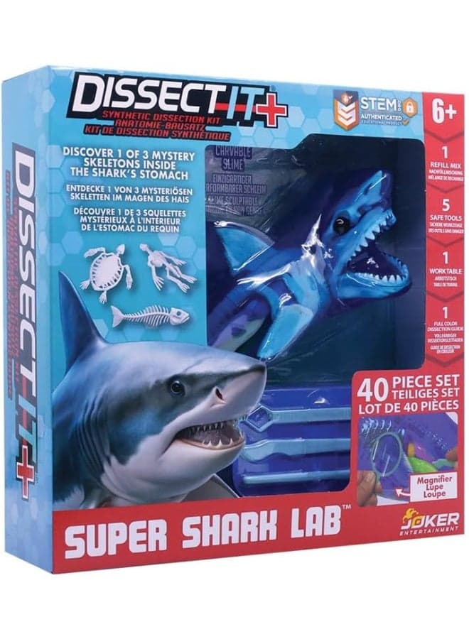 Dissect-It Shark Anatomy Super Lab Kit, 40-Piece STEM Dissection Model with Mystery Skeleton & Refill Mix