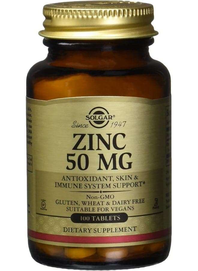 Zinc 50mg, 100 Tablets Packaging May Vary