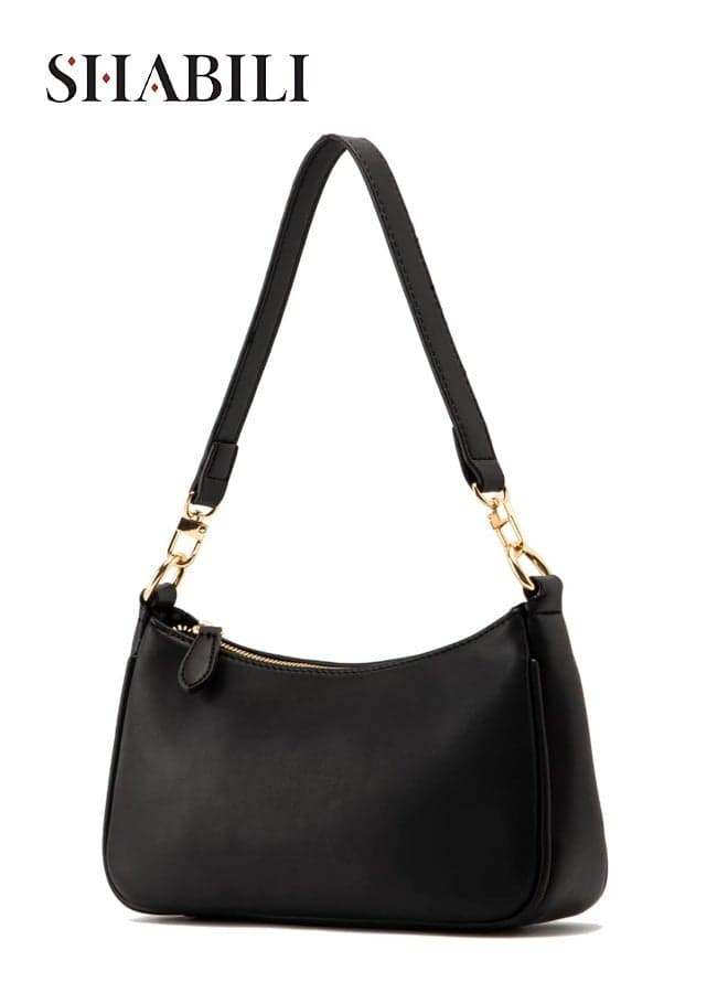 Women Shoulder Bag Tote Bags Ladies Bag PU Leather Large-Capacity Multi Pockets Crossbody Bag Satchel Bag Sling Bag for Dayly Casual Party Travel, Ladies Clutch Bag College Student Accessory (Black)