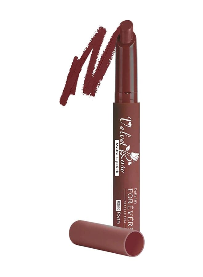 Velvet Rose Matte Lipstick (Royality) Dark Brown