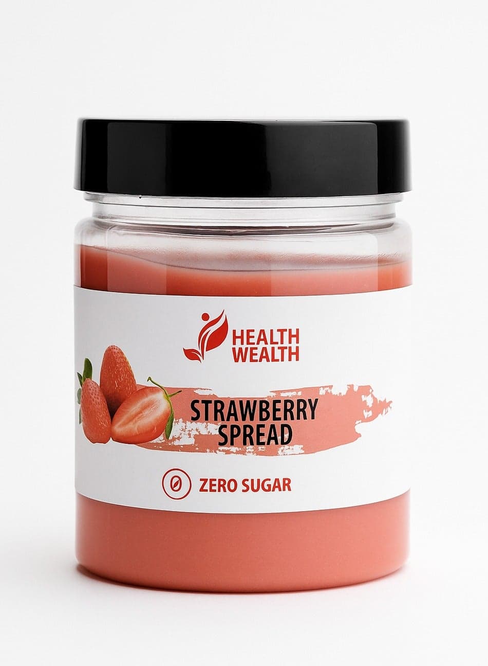 Health Wealth Sugar Free Strawberry Spread, 200g | No Added Sugar