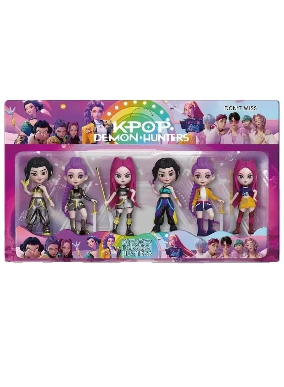 Figures Kpop Demon Hunters Action Figure Home Decor Desk Ornament For Hunters Fans 6pcs set