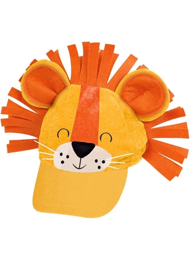 Lion Head Birthday Party Hat - 10" x 6" | Yellow | 1 Pc.