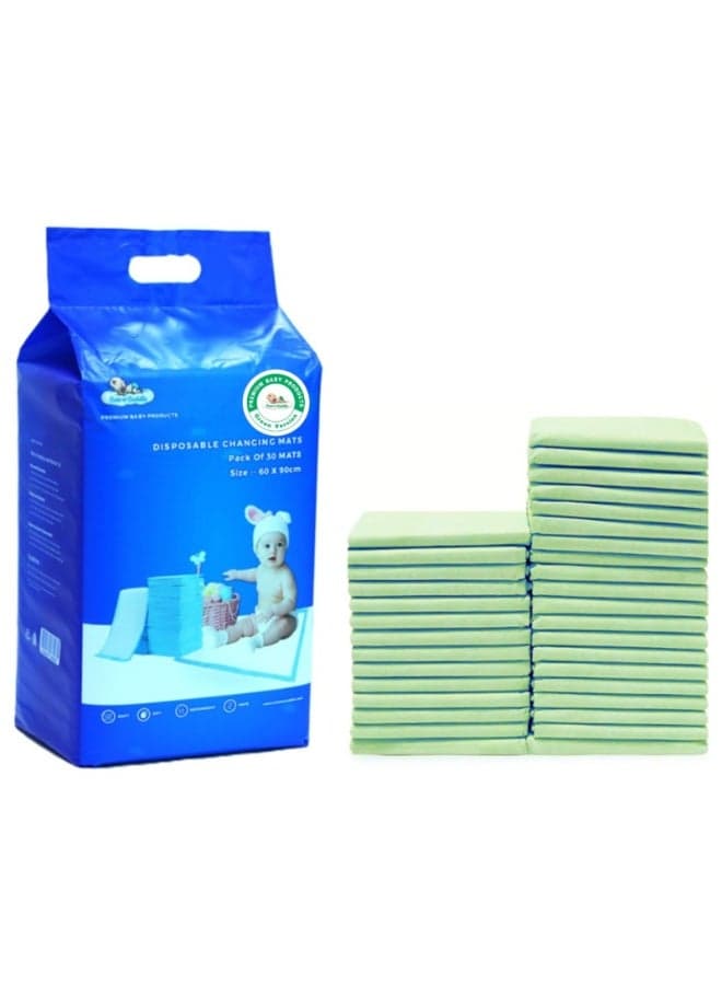 Pack Of 30 Disposable Changing Soft Ultra Absorbent Waterproof Diaper Mess-Free Changing Mat Liners Pads For Baby 60 CM X 90 CM