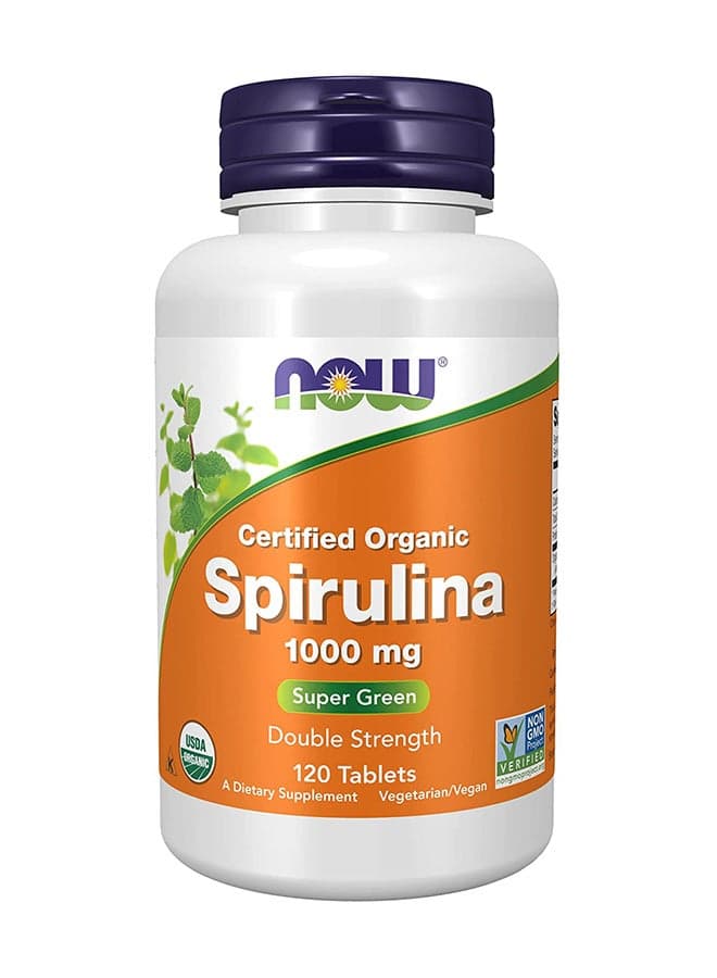 Certified Organic Spirulina Double Strength 1000mg - 120 Tablets