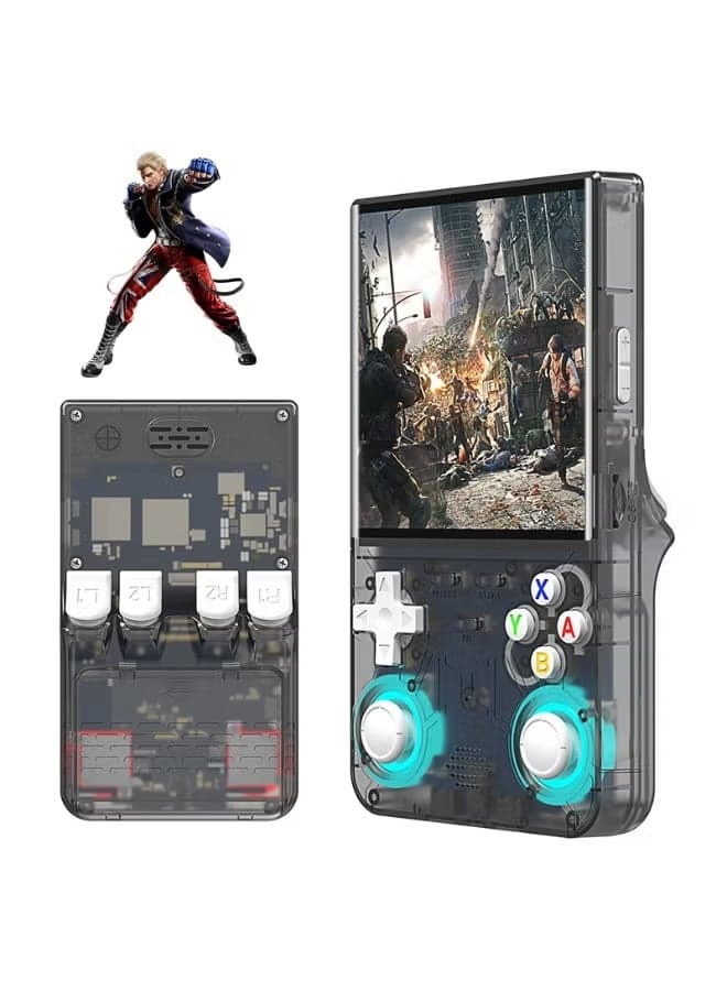 R36 Ultra Portable Retro Gaming Console | 4" IPS HD OCA Full Lamination Screen | 20,000+ Preloaded Classic Games | RK3326 Quad-Core CPU with Mali-G31 GPU | 64GB Storage | Linux/Emuelec System with WiFi & Bluetooth | 3000mAh Long-Lasting Battery with Fast Type-C Charging | Handheld Arcade & Retro Emulator for Endless Fun Anywhere