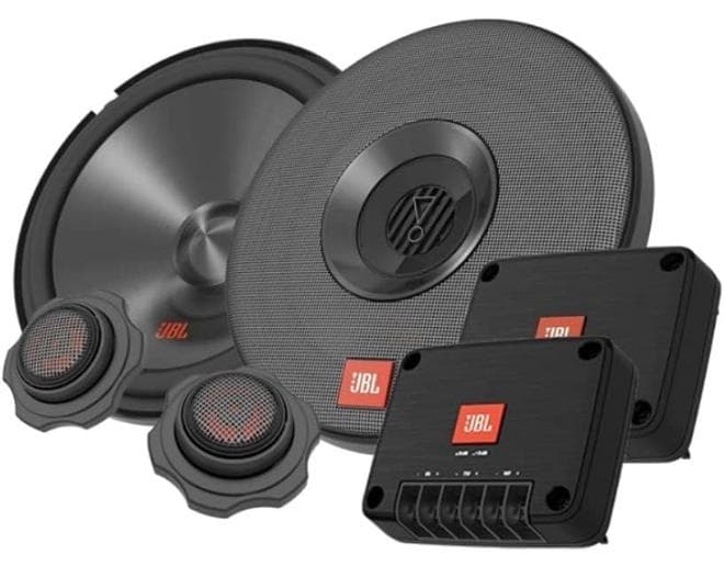 JBL Club 602CTP 6.5 Inch 2-Way Component Car Speakers | 210W Peak | Plus One Woofer | Clear Highs & Deep Bass