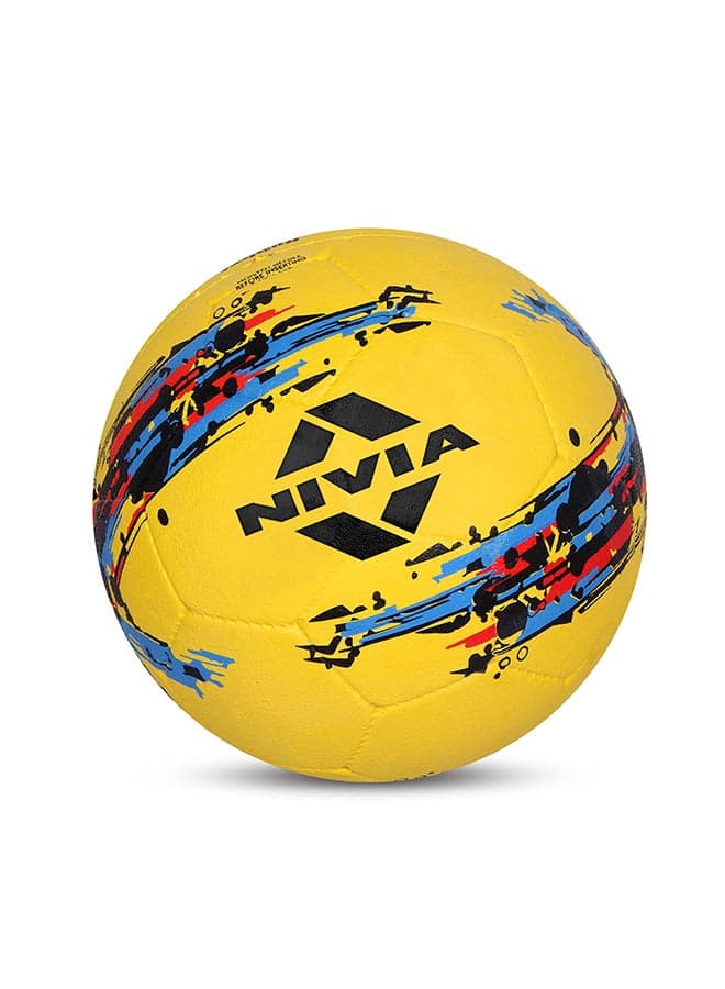 Storm Football | Size 5 | Rubberized Moulded | Suitable for Hard Ground Without Grass | Training Ball | Soccer Ball