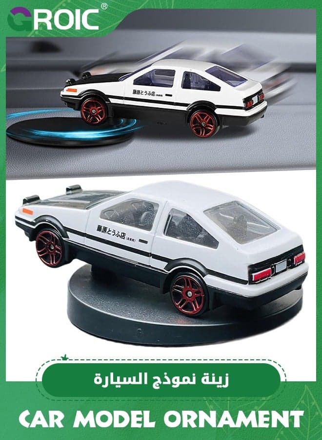 Car Drift Dashboard Ornament, Alloy Drifting Spin AE86 Car Model, Mini Car Interior Dash Decoration, Car Model Rotate Toy Gift, Vehicle Turn and Follow Drift