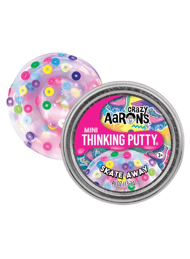 MINI THINKING PUTTY® - 2" Skate Away | Cool Blue: Features a sleek, sporty | Stress Relief Fidget Putty Toy
