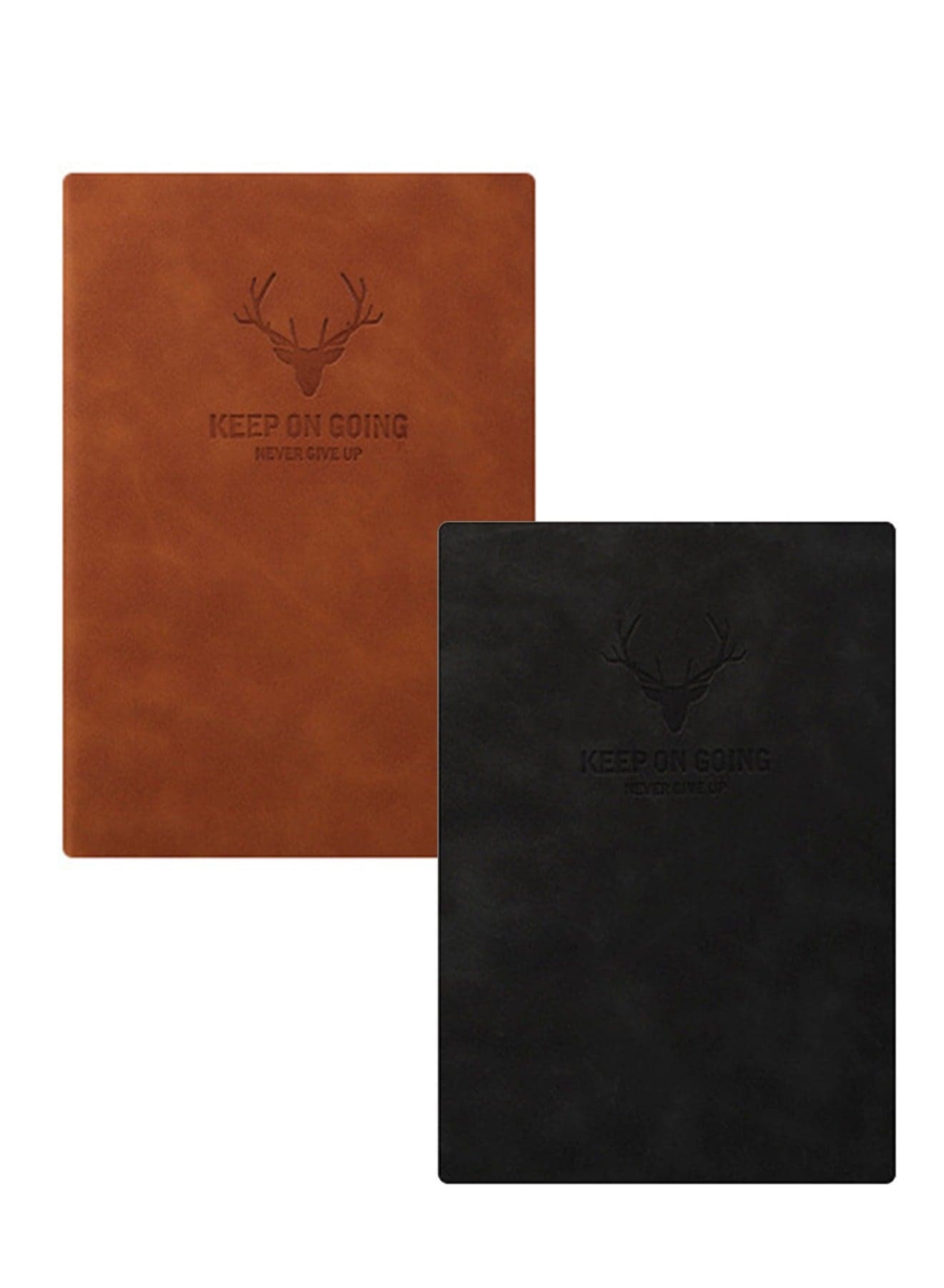 14.5x21cm 200-page Lined Journal Notebook Thick Paper Note Book A5 For Work Diary Office Home School Business Writing Pack of 2 Classic Black Brown
