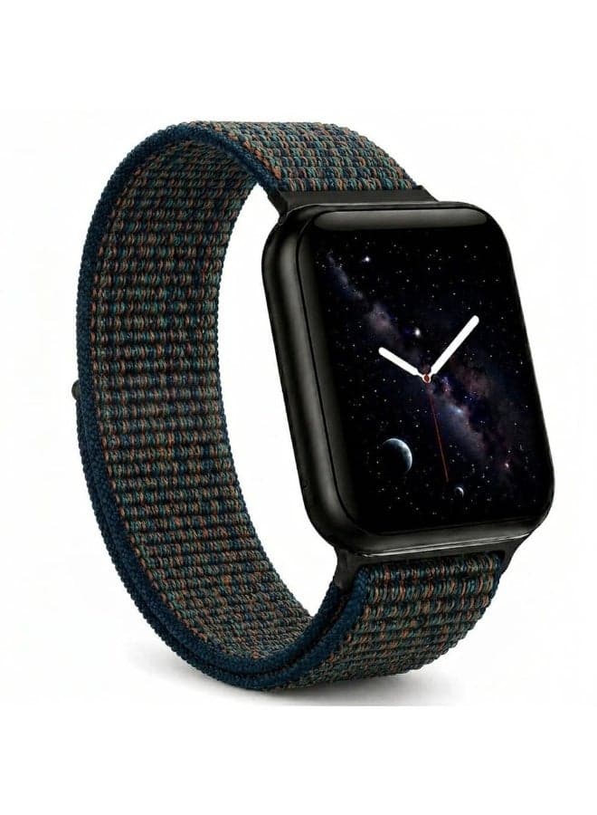 Breathable Nylon Sport Loop Band Compatible with Apple Watch 44mm 45mm 46mm 49mm for Women Men, iWatch Wrist Straps for Ultra 3 2, Se, Series 11 10 9 8 7 - grey