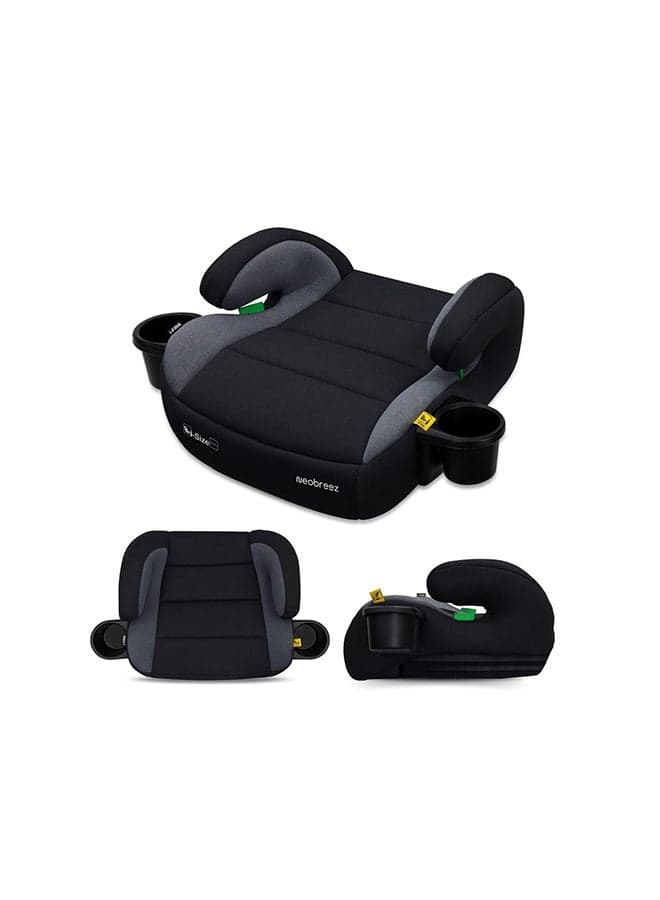 I-FIRA I-Size Backless Booster Car Seat, Double Padded Foam, Compact, Lightweight&Portable Travel Childrens Kids Boys Girls Car Seat, Arm Rest Seat, 2 Cup Holder, ECER129, 6-12Yrs, 22-36Kg, Group 3