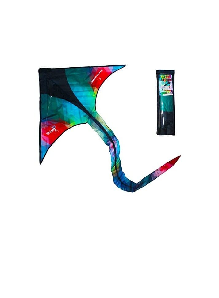 Single Line Beach Kite for Kids & Adults, Kites for Beginner with 1.6 Meter Strong Kite String with Winder Handle, Easy-To-Fly Lightweight Sport & Outdoor Toys Great for All Ages (Serpentine)
