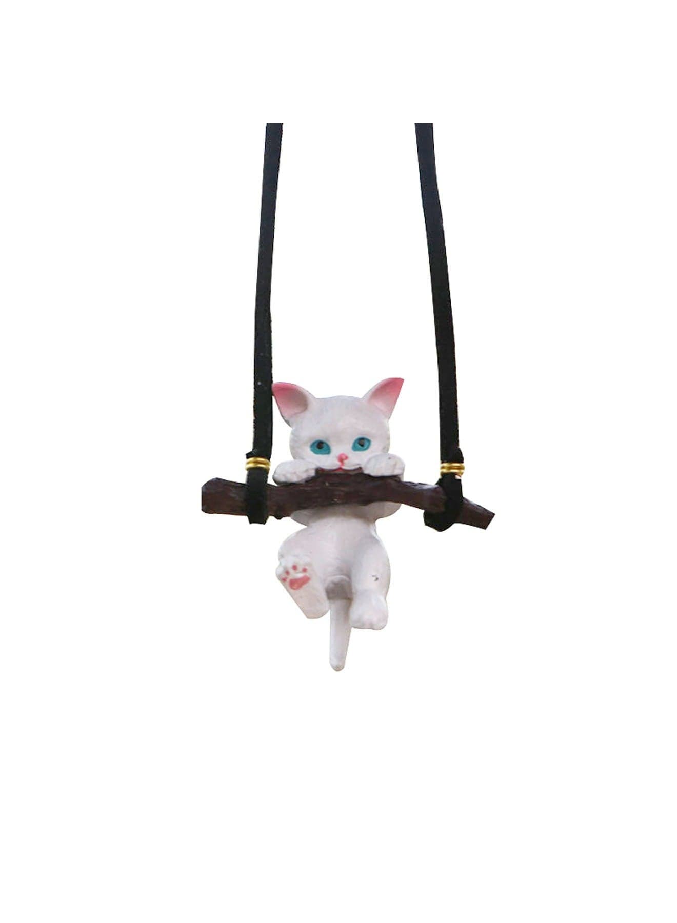 Car Accessories, Lovely Cat Car Pendant, Cat Car Decoration for Rearview Mirror Hanging, Simple Car Interior Accessories for Decoration Cat Hanging Ornament Car