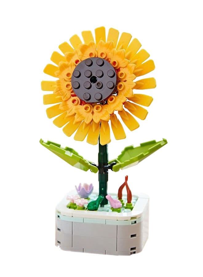 Flower Bouquet Building Blocks, Flower Artificial Flower Toy, Decorative Home Accessories, Gift for Him and Her, Flower Collection for Adults Kids Girls Ages 7+(Sunflower)