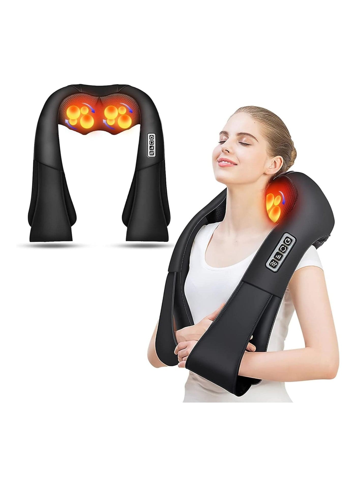 Electric Neck & Shoulder Massager | Deep Kneading Massage for Head, Neck & Shoulders