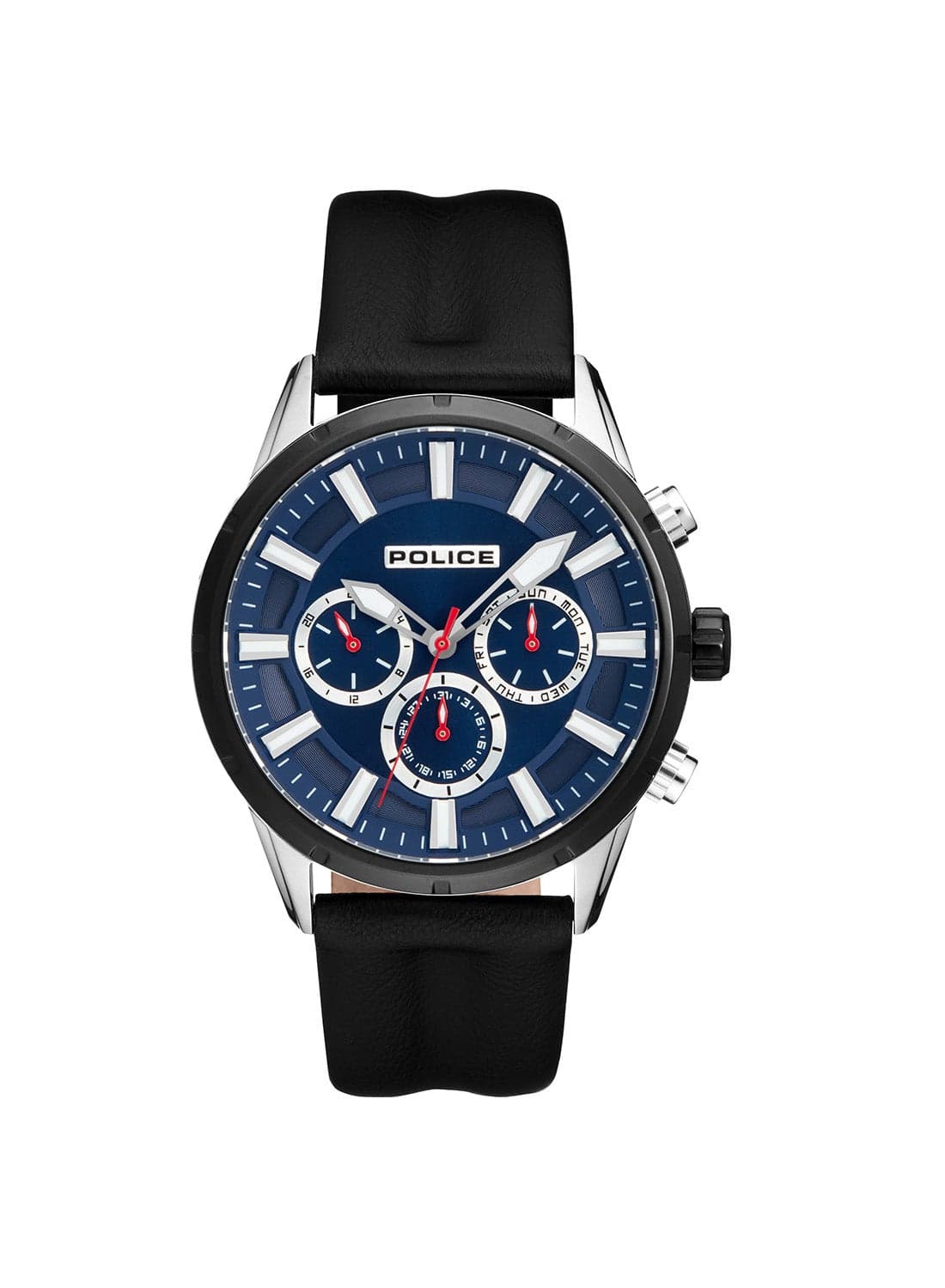 Men Weston Blue Dial Leather Strap Multifunction Watch for Men, 46mm