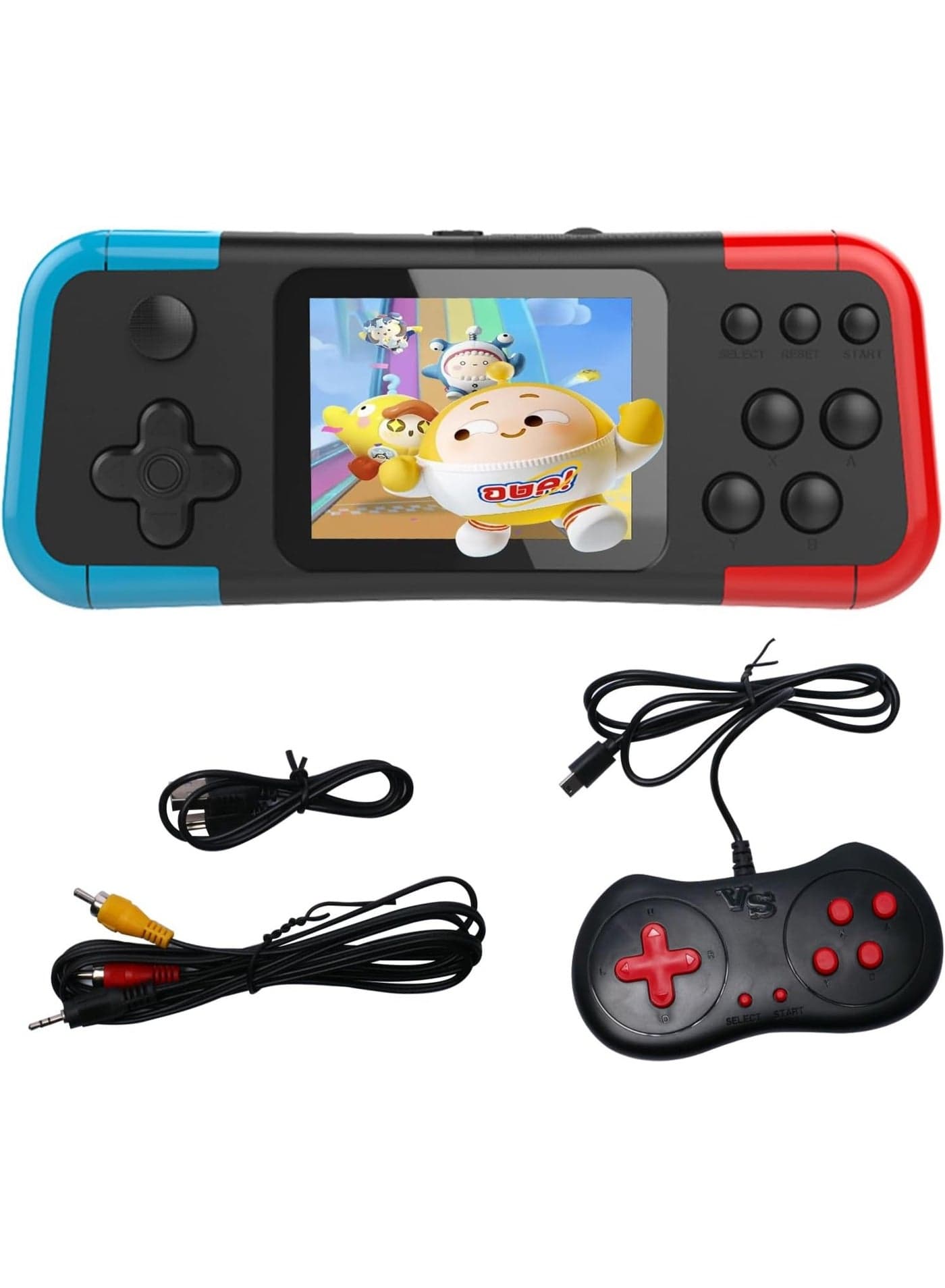 Handheld Retro Game Console for Kids & Adults, Portable Video Game Player with 666 Built-in Classic Games, TV Output Support, Travel Gaming Device, Rechargeable Arcade Console Gift