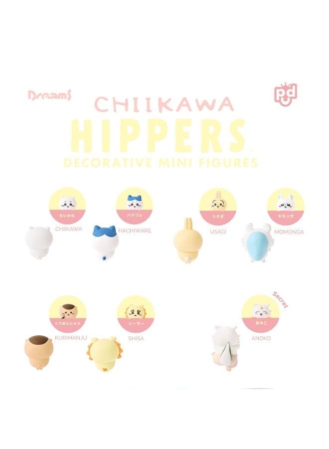 Chiikawa Hippers Anime Series Decorative Mini Figure Cute Kawaii Laptop Smartphone Adhesive Screen Attachment Surprise Capsule Pack