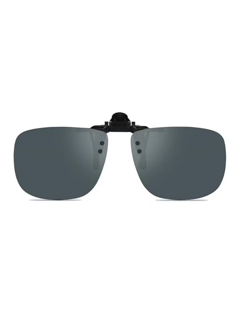 Polarized Clip on Flip up Sunglasses for Prescription Glasses – TAC Lens 100% UV400 Protection, Anti-Glare for Driving, Running, Fishing, Hiking, Cycling, Unisex Over Reading Glasses Frames