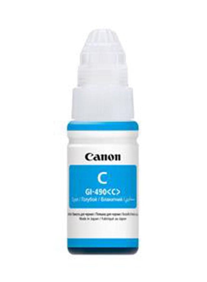 GI-490 Cyan Ink Bottle, Original Ink Refill Compatible with PIXMA G-series Printers, Prints up to 7000 Pages, High-Quality Dye-Based Ink Cyan