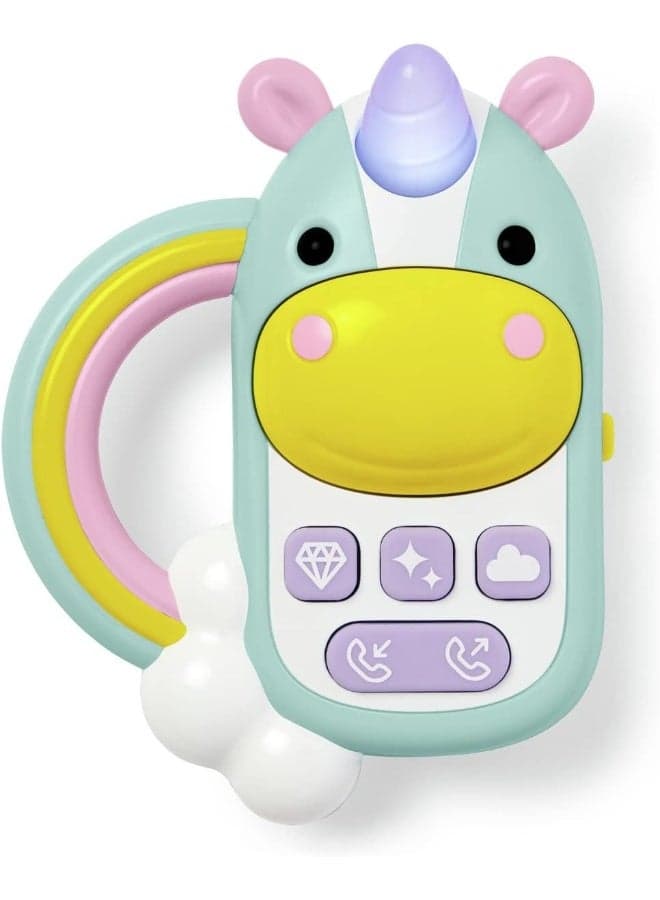 Skip Hop Zoo Unicorn Phone – Light-Up Musical Toy for Babies, 6m+