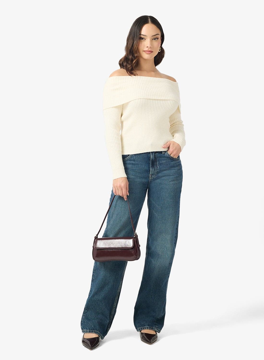 Onlkatia Long Sleeve Off Shoulder Sweater