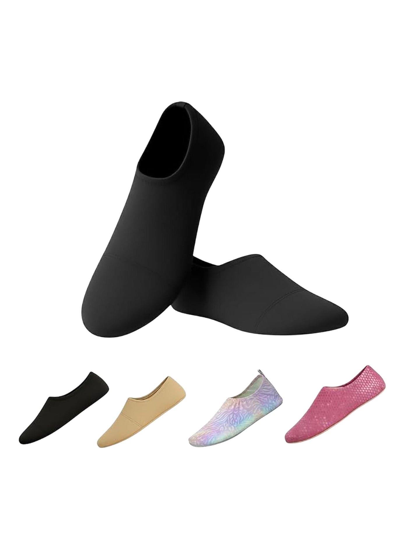 Slipstop Black Non Slip Water and Beach Shoes UPF 50 Plus Sun Protection Lightweight Quick Dry Swim Ready Footwear Adult Solid Color