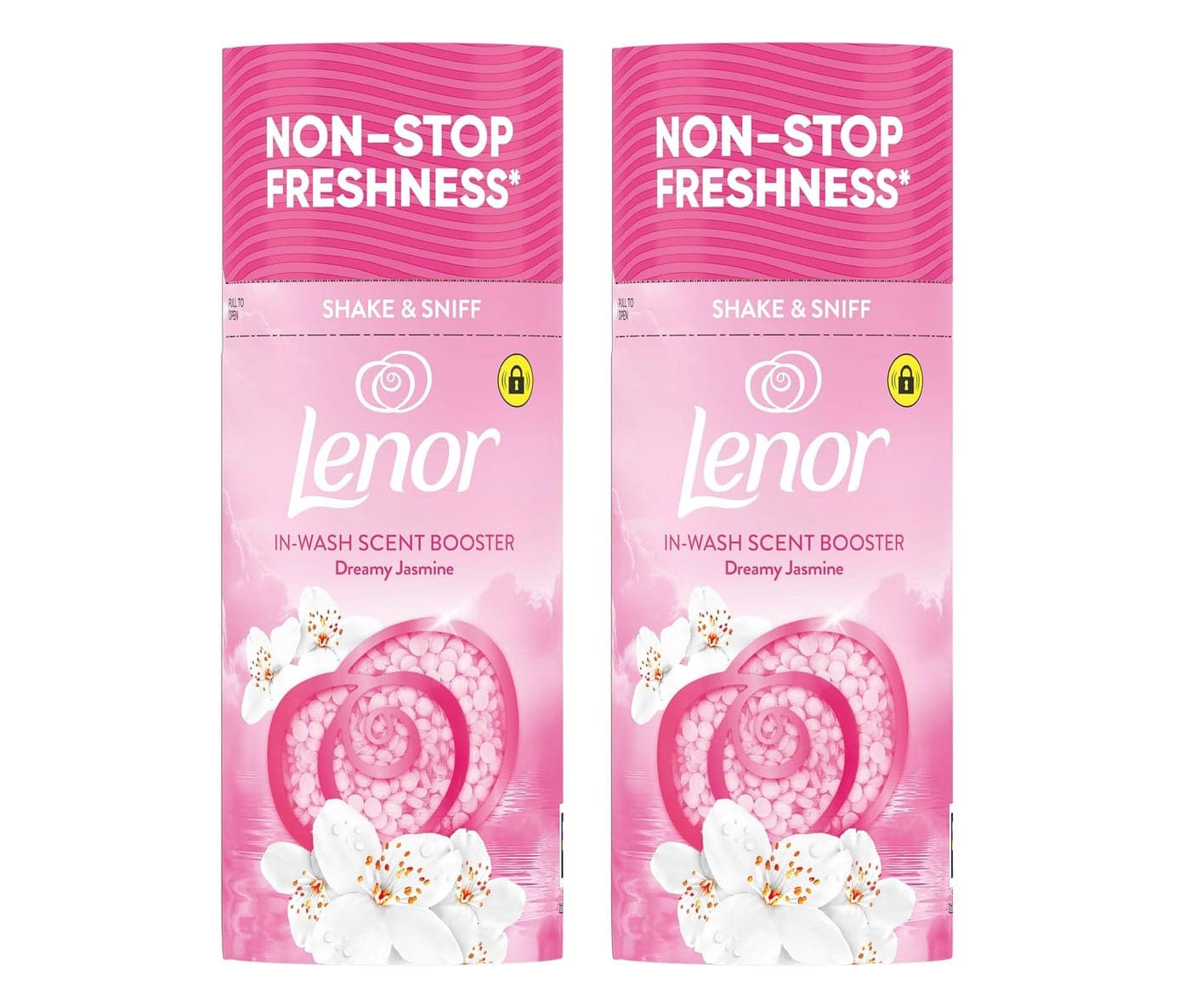 Lenor Scent Booster Beads Pack of 2 x 155g Dreamy Jasmine Long Lasting Laundry Fragrance Booster for Clothes and Fabric Freshener
