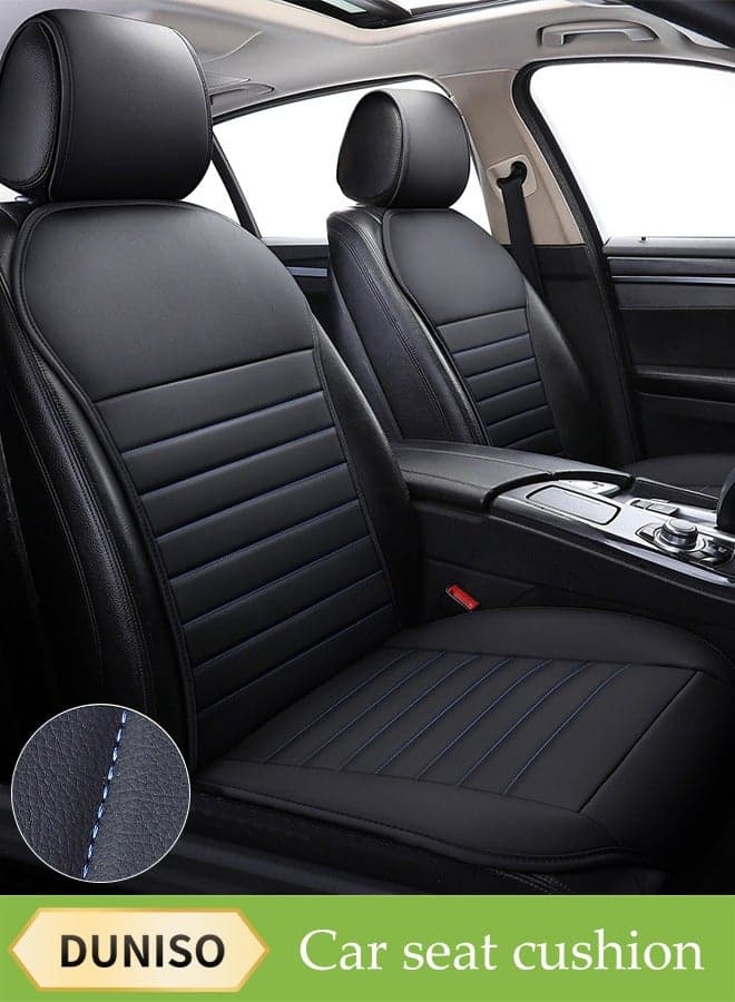 Car Seat Cover, Breathable Pu Leather Car Seat Cushion Protector, Universal Car Seat Cushion With Backrest, Washable And Adjustable, Waterproof And Non-Slip, Suitable For All Seasons, Suitable For Suv, Cars And Vans