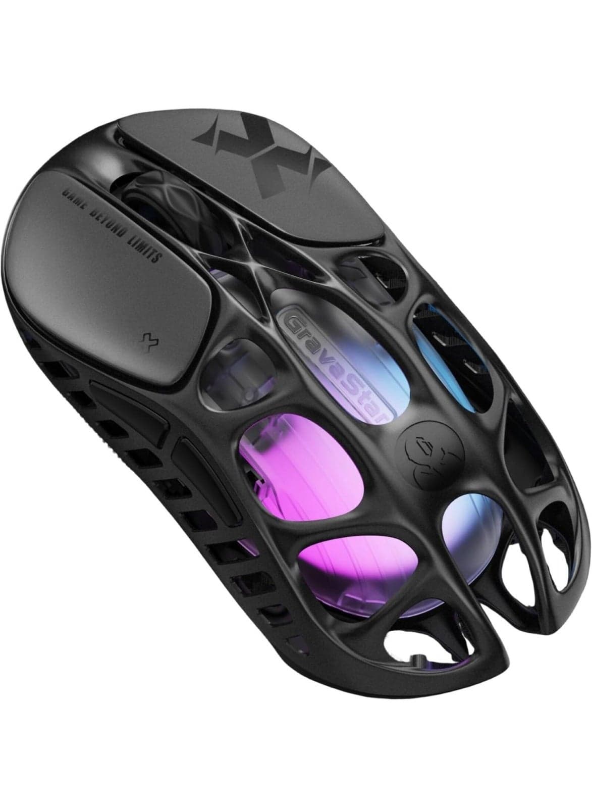 Mercury X Wireless Gaming Mouse, Ultra-Light 49g, Magnesium Alloy Hollow Frame, PAW 3950 Optical Sensor 32,000 DPI, 1000Hz Polling Rate, 5 Programmable Buttons, RGB Lighting, Tri-Mode Connectivity (2.4GHz/Wired/Bluetooth), 110h Battery Life, USB-C Charging, Galaxy Black