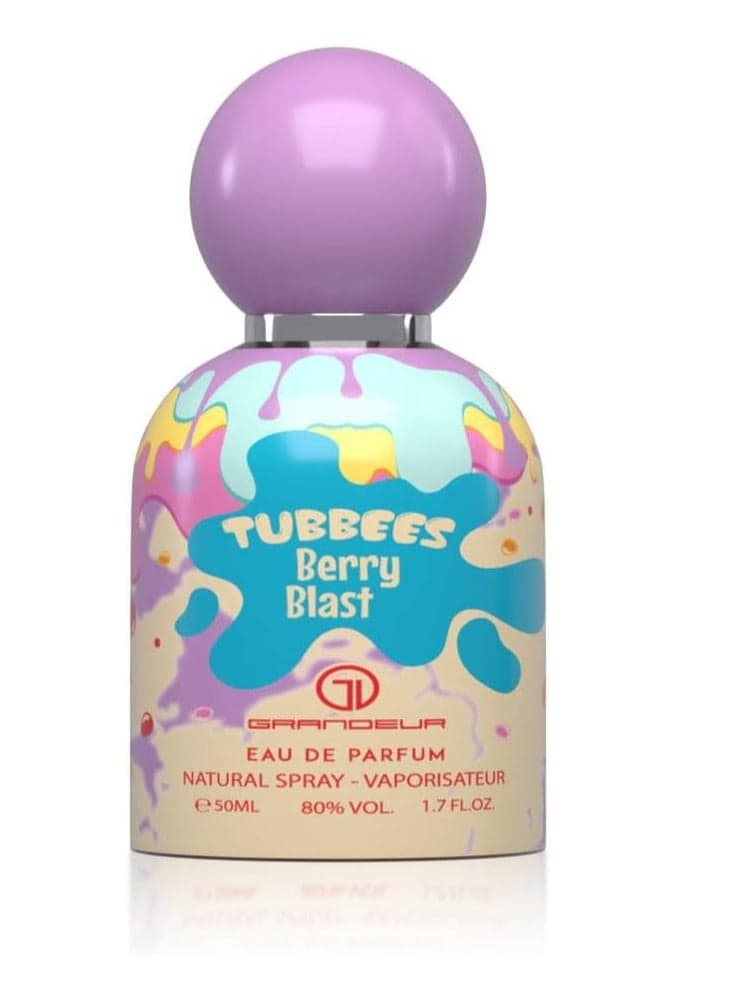 Grandeur Tubbees Perfume 50ML - BERRY BLAST | Unisex Kid-Friendly Gourmand-Inspired Fragrance