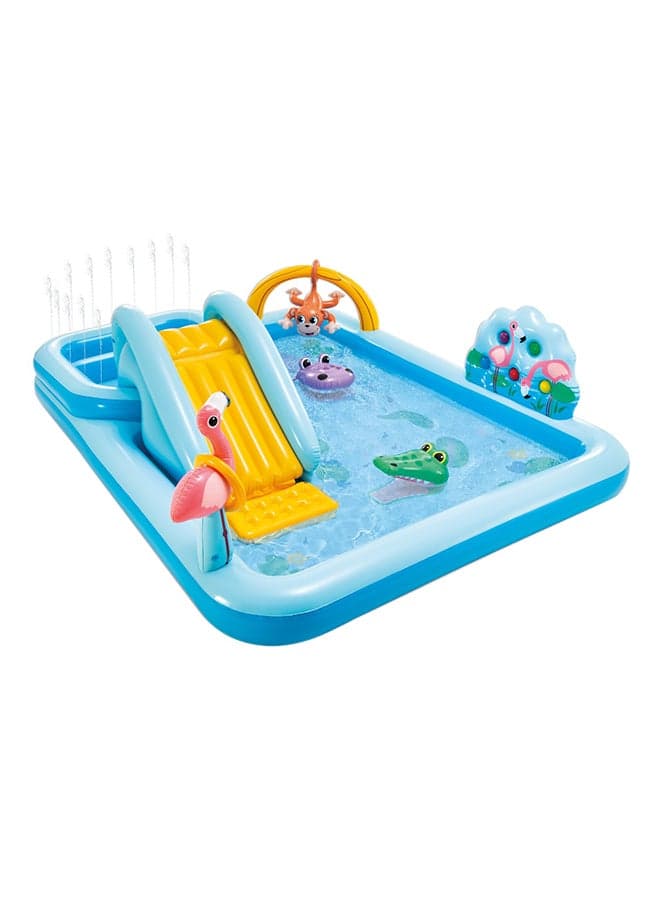 Intex Jungle Adventure Inflatable Play Center with Slide | Ages 2+ 244x198x71cm