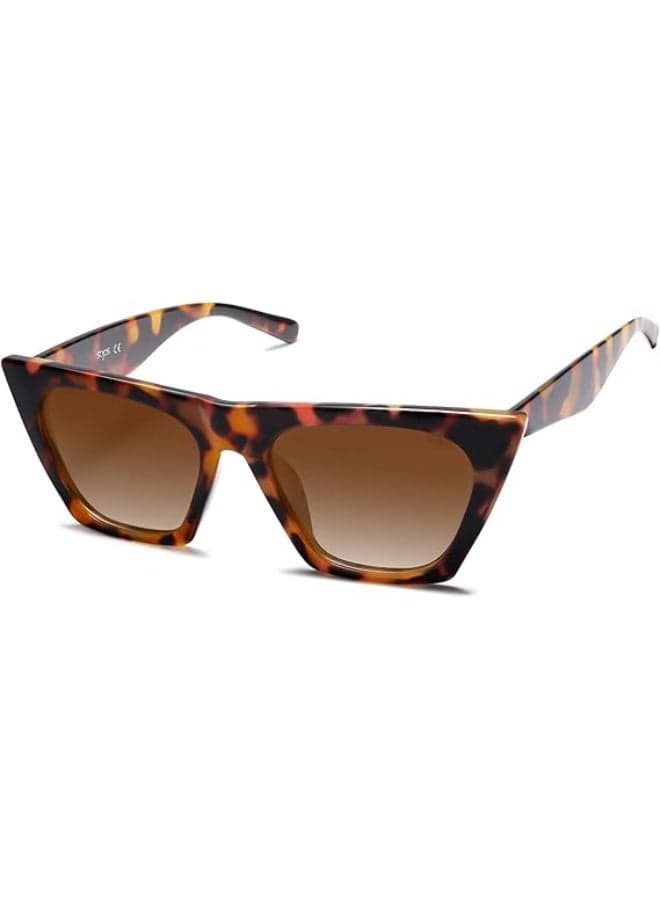 Oversized Square Cateye Polarized Sunglasses for Women Men Big Trendy Sunnies