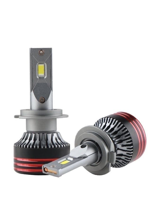 H7 LED Headlight Bulbs, 18000LM, 6500K Cool White, 120W High Power, Fan-Cooled Conversion Kit (H7)