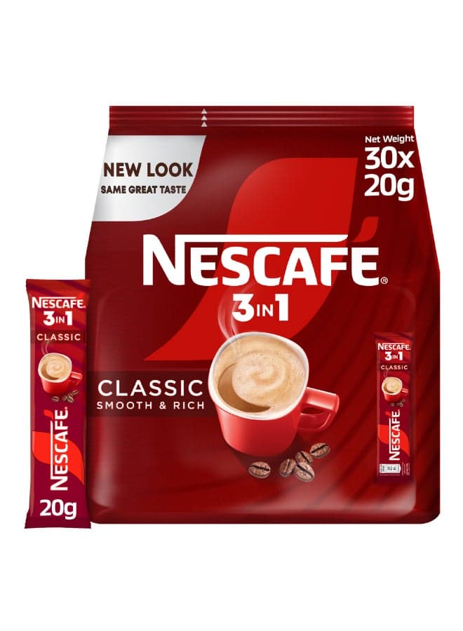 3 In 1 Classic Coffee 30 Sachets 20grams