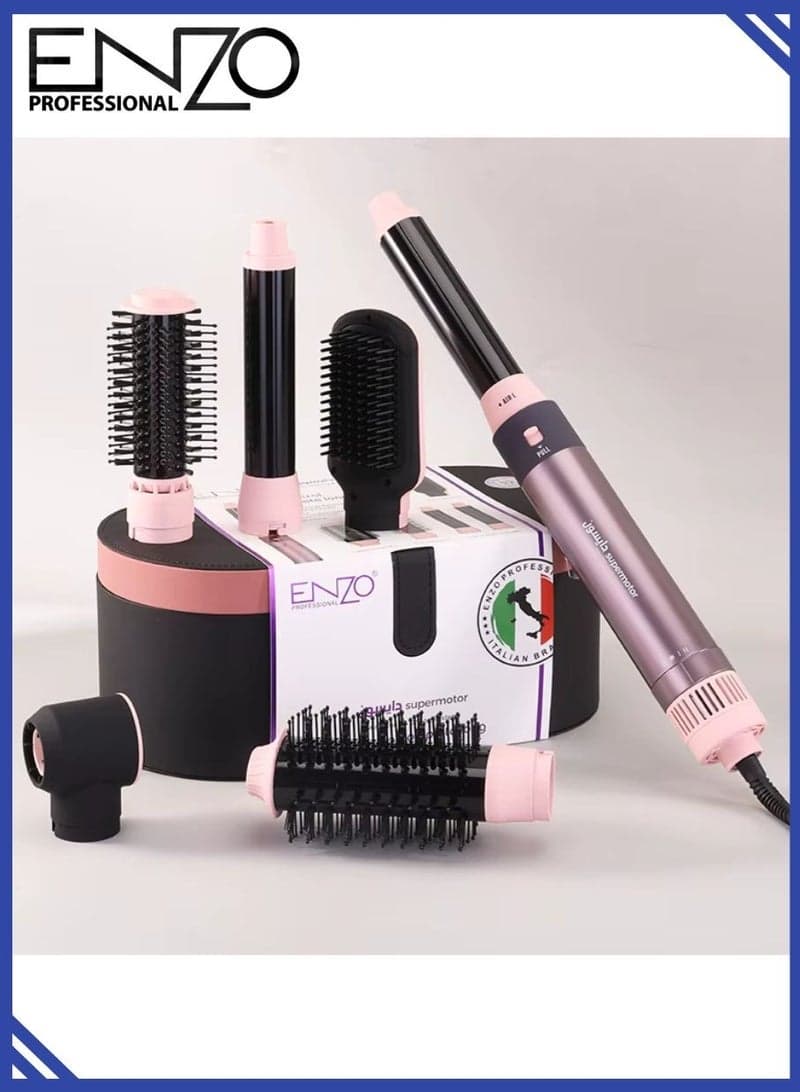 EN-4133 6 In 1 Professional Hot Air Styler Hair Dryer Brush | Hair Curler, Straightener, Volumizer & Smoothing Brush | Multi Styling Tool for Women