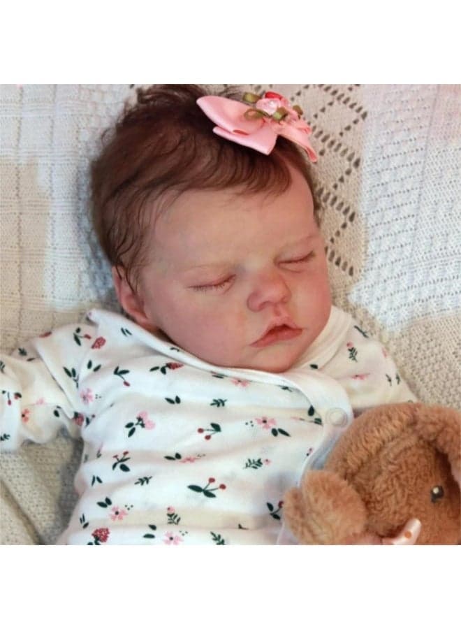 18 Inch Realistic Reborn Dolls Silicone Vinyl Full Body Girls Real Life Reborn Doll Anatomically Correct Dolls That Look Real Sleeping Babies For 3+ Years Old Girls.