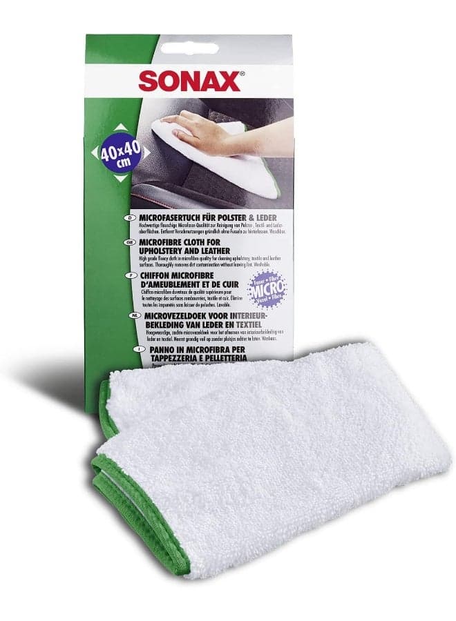 Sonax Microfibre Cloth for Upholstery and Leather (1 Piece) - 40cm X 40cm, Washable up to 60°c