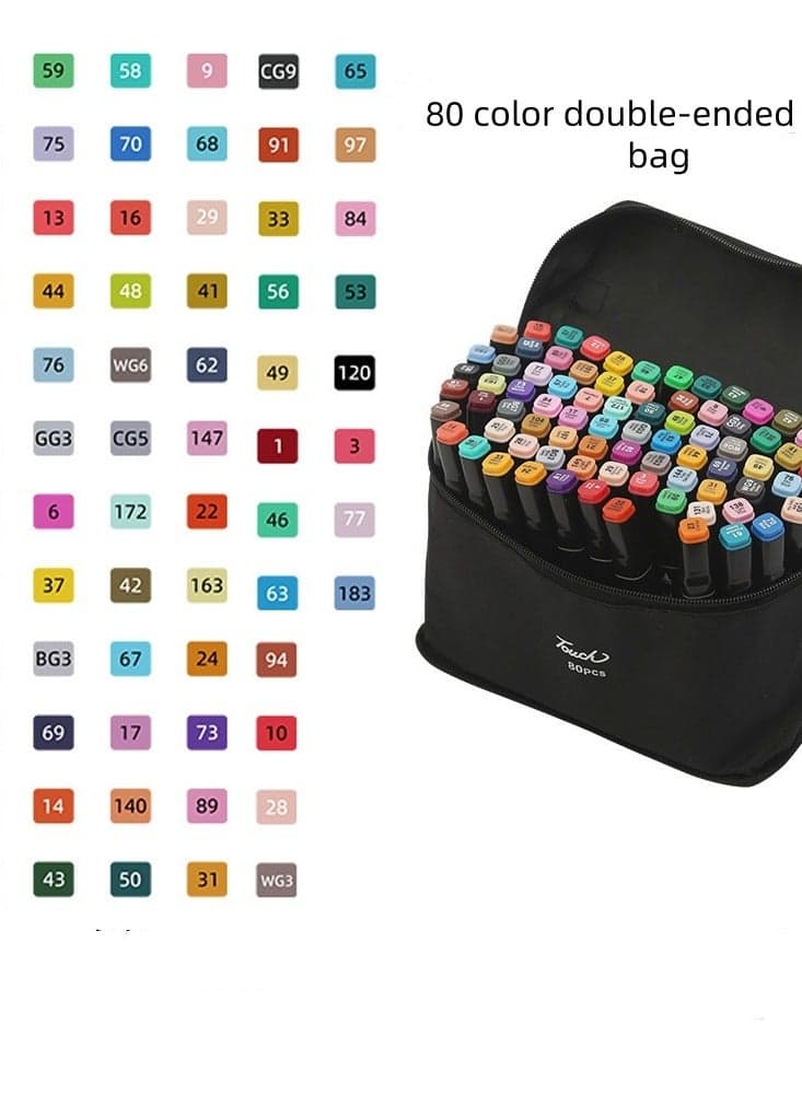80-color double-sided marker marker set with carrying bag for adults and children artists