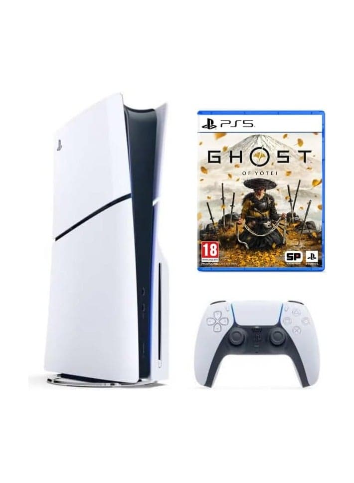 Sony PlayStation 5 Slim Disc Console + Ghost Of Yotei - International Version