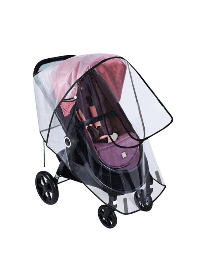Clear Stroller Rain Cover, Universal Travel Weather Shield Breathable Baby Stroller Rain Cover for Windproof, Waterproof, Protect from Sun Dust Snow