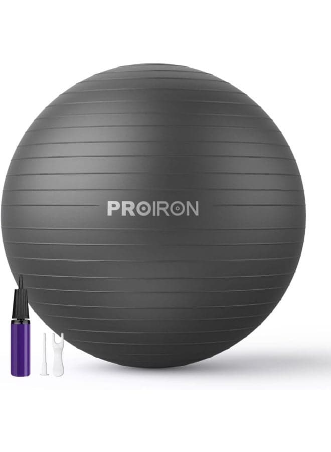 PROIRON Exercise Ball Anti-Burst Yoga Ball Chair with Quick Pump Slip Resistant Gym Ball Supports 500KG Balance Ball for Pilates Yoga Birthing Pregnancy Stability Gym Workout Training
