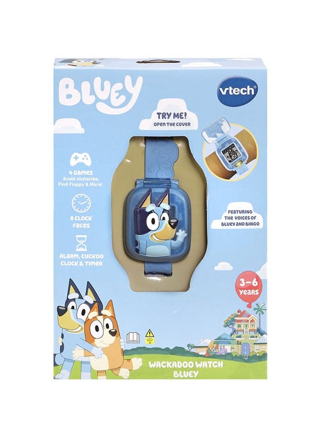 Bluey Wackadoo Watch Bluey Learning watch (Blue)| Toddler Watch with Stopwatch, Timer, Alarm & Games, Educational | Ideal Gift for Children Ages 3, 4, 5, 6 + Years