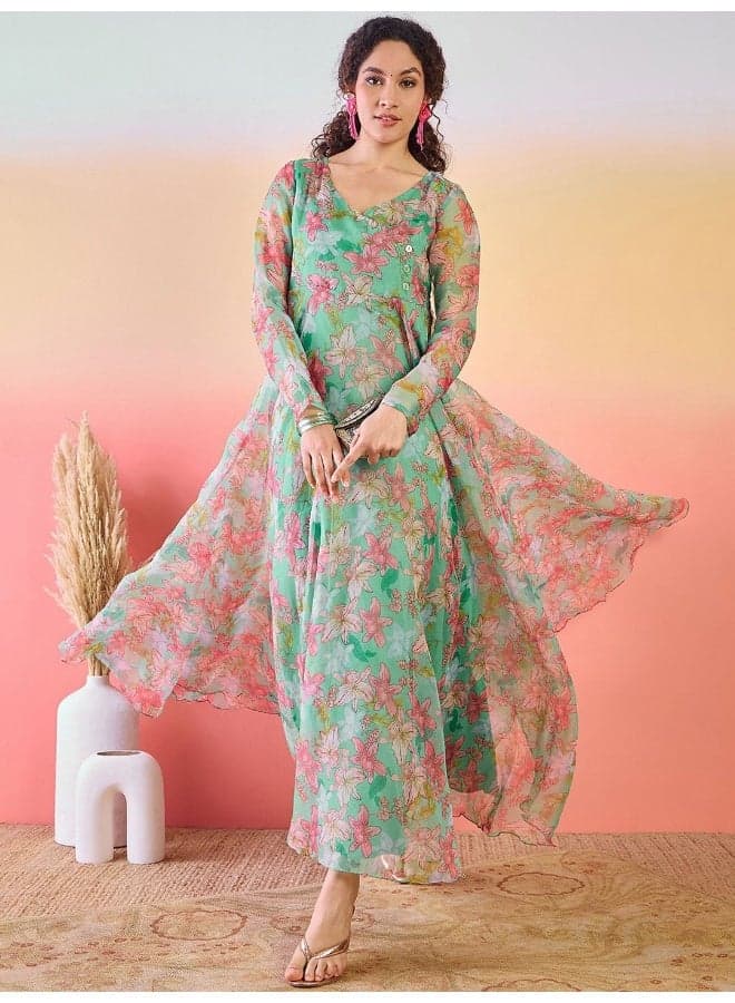 Floral Printed Maxi Dress