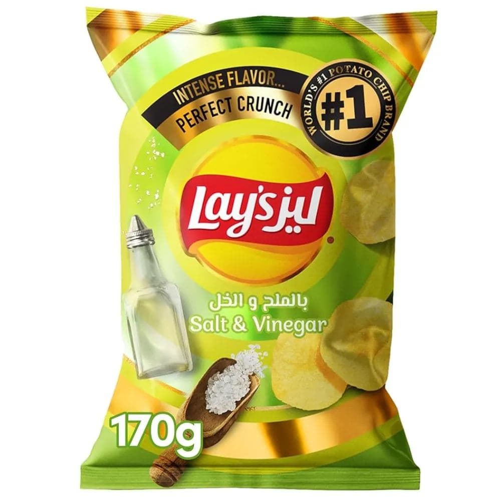 Lays Intense Salt and Vinegar Flavored Potato Chips- 170gms
