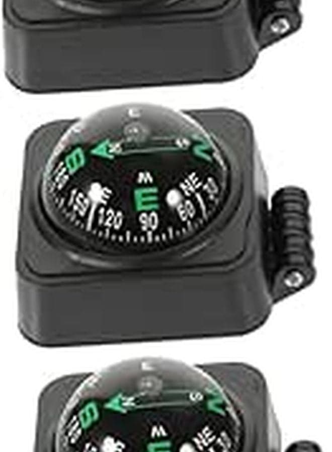 Adjustable 3pcs Car Dashboard Compass Ball Set High Precision Portable Auto Navigation Accessory