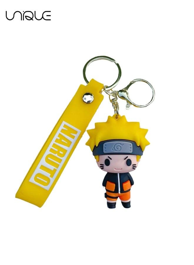 Japanese Anime keychain -Keychain Gift for Boys, Cartoon Keychains Accessories Keyring Key Purse Backpack Car Charms - Naruto - Yellow