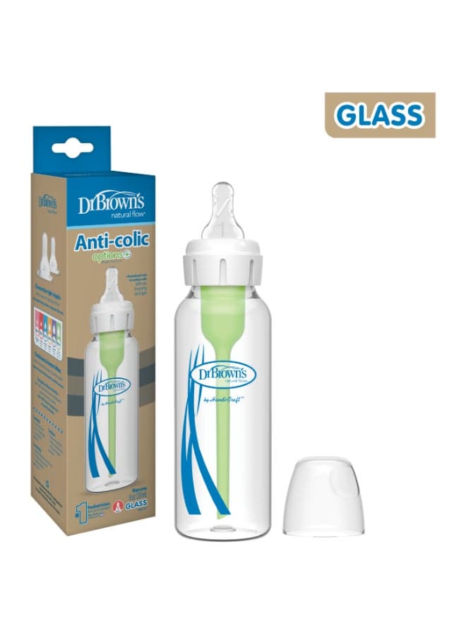 8 Oz/250 Ml Anti-Colic Narrow Glass Options+ Bottle, 1-Pack
